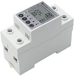 KETOTEK LCD Digital AC Electricity Meter DIN Rail 1 Phase Energy Meter KWh Meter Power Meter Voltmeter Ammeter with Overload Protection