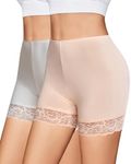 Avidlove Women's Slip Shorts, Comfortable Boyshorts Panties, Anti-chafing Spandex Shorts for Under Dress White+Nude XX-Large