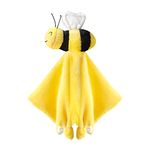 Pro Goleem Bee Loveys for Babies Soft Security Blanket Baby Snuggle Toy Stuffed Animal Blanket Unisex Lovie Baby Gifts for Infant and Toddler Yellow 12 Inch