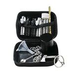 Four Colour Portable Snuff Snorter Kit with Bag (Black)