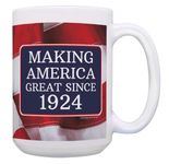 ThisWear 100th Birthday Gifts for All Making America Great Since 1923 100th Birthday Gift Ideas MAGA Coffee Mug Birthday Mug MAGA Gifts 15oz Coffee Mug Tea Cup 15 oz American Flag