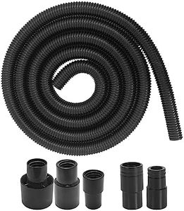 Peachtree Woodworking Supply 10 Foot Long Dust Collection Power Tool Hose Kit with 5 Fittings/Attachments for Multiple Types/Brands of Power Tools and Work Shop Vacuums