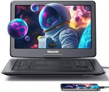 GOnavidio 17.9" Portable DVD Player with 15.6" Large Screen 5 Hours Battery, Support HDMI Input, Sync TV/Projector, 1600x900, USB SD Card, Last Memory, Region Free