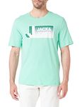 JACK & JONES Men's Jcologan Tee Ss Crew Neck Ss23 Sn T-Shirt, Spring Bud, M