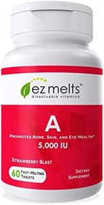 EZ Melts Dissolvable Vitamin A 5,000 IU, Sugar-Free, 2-Month Supply