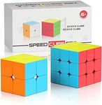Vdealen Speed Cube Set, 2x2x2 3x3x3 Magic Cube Set, Puzzle Cube Toys Birthday Party Christmas Stocking Stuffers Gift for Kids Teens Adults(No Sticker)