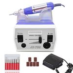 Véfaîî Nail Drill Machine, JD700 Electric Nail File 30000RPM Professional Efile with Drill Bits and Foot Pedal Manicure Pedicure Kit for Nail Salon