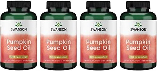 Swanson Pumpkin Seed Oil - High Bioavailable EFAs - (100 Softgel Capsules, 1000mg Each) (4 Pack)