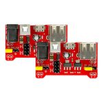 MakerSpot Breadboard Power Supply Board Module 3.3V/5V Dual Voltage with Fuse Protection - 2 Pack