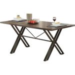 ACME Furniture 72345 Jodoc Dining Table, Walnut/Gunmetal