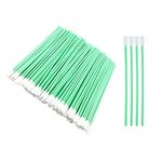 100PCS Foam Tip Cleaning Swabs Cleaning Sponge Swab Stick Multi-Purpose Cleanroom Foam Tip Green Long Handle Polyester Swab for Printhead Camera Painting Electronics (A-style)