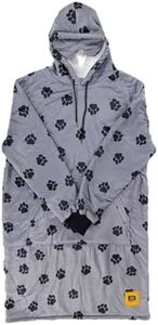 Big Blanket Co Hideout Hoodie Paws | Oversized Wearable Blanket Hoodie | Soft Sherpa-Lined Hoodie Blanket for Adults | One Size Fits All