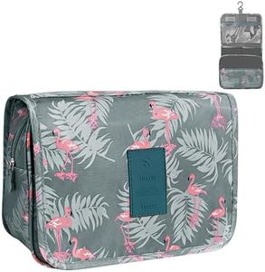 HCFGS Borsa da toilette da appendere – Borsa da bagno portatile da viaggio, organizer per cosmetici per uomini e donne impermeabile da bagno per viaggi d'affari, palestra, vacanze e casa, Grigio