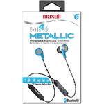 Maxell 199837 Bass 13 Metallic Wireless Earbuds with Microphone- Blue