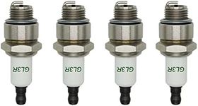 Hzoziza GL3R Resistor Spark Plug, Replaces Champion RJ19LM MTD 759-3338 Briggs&Stratton 293918, Fits for Cub Cadet Troy-Bilt White Outdoor Yard Machines Walk-Behind Mower Snow Thrower Tiller, 4-Pack