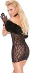 Elegant Moments womens Lace Cupless adult exotic dresses, Black, One Size US