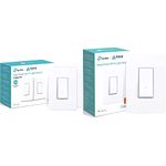 Kasa Smart 3-Way Light Switch Kit + Single Pole Light Switch (HS210 KIT + HS200) by TP-Link | Works with Alexa and Google Home, No Hub Required, UL Certified