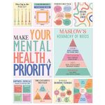 S&O Mental Health Posters for Office & School - Mental Health Office Decor - Mental Health Wall Art Therapy Counseling Office Decor - Therapy Posters Mental Health Decor - Psychology Decor - 10PC