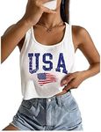 Women's Sexy American Flag Crop Tan