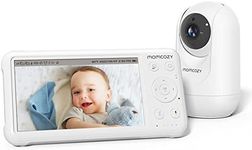 Momcozy Video Baby Monitor, 1080P 5'' HD Baby Monitor with Camera, Built-in Wide Angle Lens, 2-Way Audio, IR Night Vision, 5000mAh Battery, 960ft Range, Temperature Sensor, Lullaby, Easy to Operate