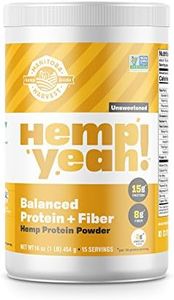 Manitoba Harvest Hemp Yeah! Balanced Protein + Fiber Powder, Unsweetened, 16oz, with 15g Protein, 8g Fiber and 2g Omegas 3&6 per Serving, Keto-Friendly, Preservative Free, Non-GMO, Packaging May Vary