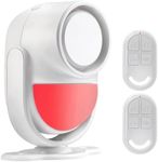 Motion Sensor Shed Alarm with Remote, Battery Powered Shed Alarm for Home Ranch Van Garage Shop, Infrared Detection Technology with 2 only 328ft Remote Control SOS Button 125db Extra Loud