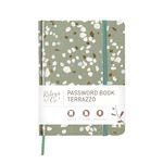 Rileys & Co. Terrazzo Elegance Password Book | Alphabetical Tabs, Password Organizer, Secure Internet & Website Login Keeper, Username Storage | Stylish and Durable (Green, 20.3 x 15.2 cm)