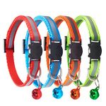 D-BUY Cat Collars, Cat Collars with Bell, Breakaway Cat Collars, Reflective Cat Collars, Nylon Cat Collars with Bell, Collars for Cats, Collars for Puppies