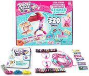 STICKI ROLLS Sticki Station - Ultimate DIY Sticker Jewelry Kit | Includes 320 Mini Stickers | Builds 6 Bracelets & 2 Necklaces | 2 Pendants & 144 Beads | Over 1000 Designs to Discover and Collect!