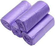 Kitchen Garbage Bags and Purple Trash Bag, 100 Counts 4 Gallon 45x60Cm Kitchen Small Trash Bags with Handles for Bathroom, Contractor Bags (100pcs Purple 45x60CM)