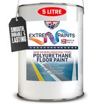 TRADE SUPPLIES UK - Extreme Polyurethane Floor Paint. Durable, Premium-Grade Paint for Concrete, Wood, Garage, Outdoor & Indoor Floors - Mid Grey, 5L