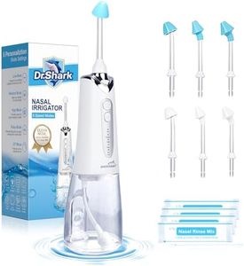 DR.SHARK Cordless Nasal Irrigation System, Electric Netting Pot for Sinus, Nose Cleaner, Sinus Cleaner Machine, 5 Modes Nasal Rinse Machine