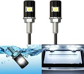 WEIMELTOY License Plate Light, License Tag Screw Bolt LED, Super Bright 12V Waterproof License Plate LED Bulb Motorcycle Tag Lights Legal for Motorcycle Bike Truck RV ATV, Cool White(2PCS)