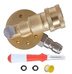 Meteor Blast Pivoting Coupler, 270 Degree with 7 Angles, Heavy Duty Design and Stainless Steel Safety Lock for Pressure Washer Spray Nozzle, Clean Hard to Reach Area, 5000PSI, 1/4” Quick Connect