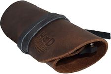 Rustic Leather Sunglass Wrap Slim Travel Soft Eye Glasses Storage Handmade by Hide & Drink :: Bourbon Brown