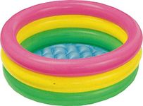 G-KARUNA Bath Tub 3 feet Inflatable with Air Pump for Kids Inflatable Swimming Pool (Multi Color) (Size: 86 X 25 CM + Air Pump)