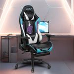 Dr Luxur Polyurethane Overpower Gaming Chair For Gaming,Home Office&Study- Perfect For Work From Home With Lumbar Support,4D Armrest,Footrest&180 Degree Recline,And Multi Locking Position(Overpower)