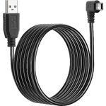 SAISN Mini USB Charging Cable Right Angle USB 2.0 Type A Male to Mini B Male Charger Cable Cord Lead 90 Degree USB to Mini B Wire Cord for Dash Cam Driving Recorder USB Camera, 3.5M