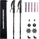 JAMUNESH Trekking Pole for Men Women Foldable Trekking Poles for Hiking Trekking Poles with Bag Hiking or Walking Sticks Trekking Poles for Camping Climbing (2 Pack, Black)