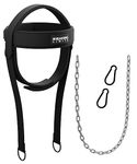 Breaking Limits Neck Weight Trainer - Neck Harness with Velcro Fastening, Head & Chin Strap - Neck Exerciser for Boxing & Weight Lifting Training - 81CM Long Chain