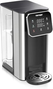 Vortopt Countertop Water Dispenser, 4L Large Tank, 4 Temperature Modes (Normal Temperature，45℃，85℃，95℃), 3S Fast Heating, Carbon Filter, Safety Lock & Water Shortage Alert,UR05，Black