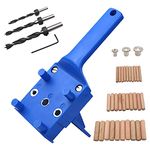 Woodworking Dowel Jig Kit - Pocket Straight Hole Puncher, Wood Doweling Locator Carpentry Tools, Wood Drilling Doweling Hole Saw Tools, Dowelling Jig Drill Guide For DIY Puncher Woodwork (41)