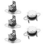 Fielect 5Pcs KSD301 Thermostat 80°C/176°F Normally Closed N.C Snap Disc Limit Control Switch Microwave Thermostat Thermal Switch Bent Feet