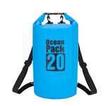 AKJMMZ Waterproof Dry Bag, 20L Roll Top Lightweight Dry Storage Bag Backpack for Travel, Swimming, Boating, Kayaking, Camping and Beach