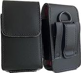 Vertical Black Leather Case with Ma