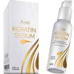 Vitamins Hair Serum Keratin Treatment - Biotin Collagen & Coconut Oil Hydrating Moisturiser for Frizzy Dry Damaged Hair - Anti Frizz Heat Protection for Curly Wavy Straight Hair