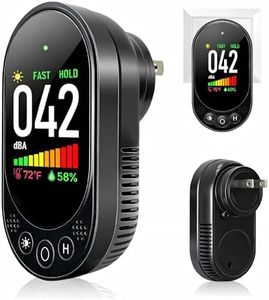 VETOUCH Portable Plug-In Noise Detector, 3-In-1, Temperature/Humidity Simultaneous Monitoring, High-Definition Large Screen Accurate Data Reading, Intelligent Graded Alarm, Suitable For Various Venues