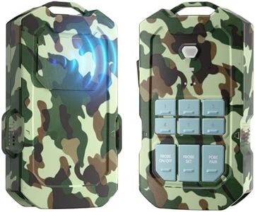 Camping Radar Security Alarm, Wireless Perimeter Alarm, Rechargeable Motion Sensor Trip Alarm, 1/2 Mile Range, IP66 Waterproof System for Outdoor Camp Security & Survival Gear Updated (Jungle Camo)
