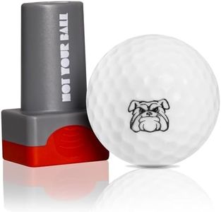 QUBI Golf Ball Stamp, Golf Ball Stamper, Reusable Self-Inking Golf Ball Stamp Marker to Identify Golf Balls, Golf Gift Golf Accessories for Men and Women Golfers (BULL DOG)