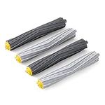 kwmobile Replacement Main Brushes - 4-Pack Compatible with iRobot Roomba 800/900 Series - Spare Part 4x Main Brush - 2x Black, 2x Grey